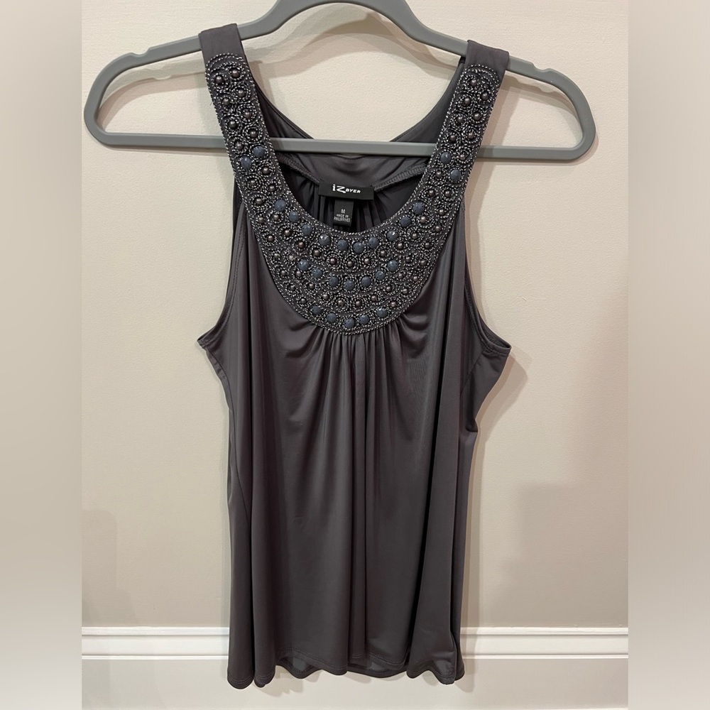 IZ Byer Embellished Blouse
